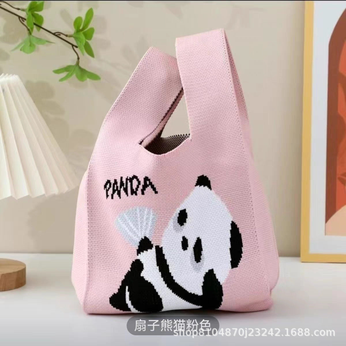 Back Panda Large Versatile Capacity Quarte Handbags