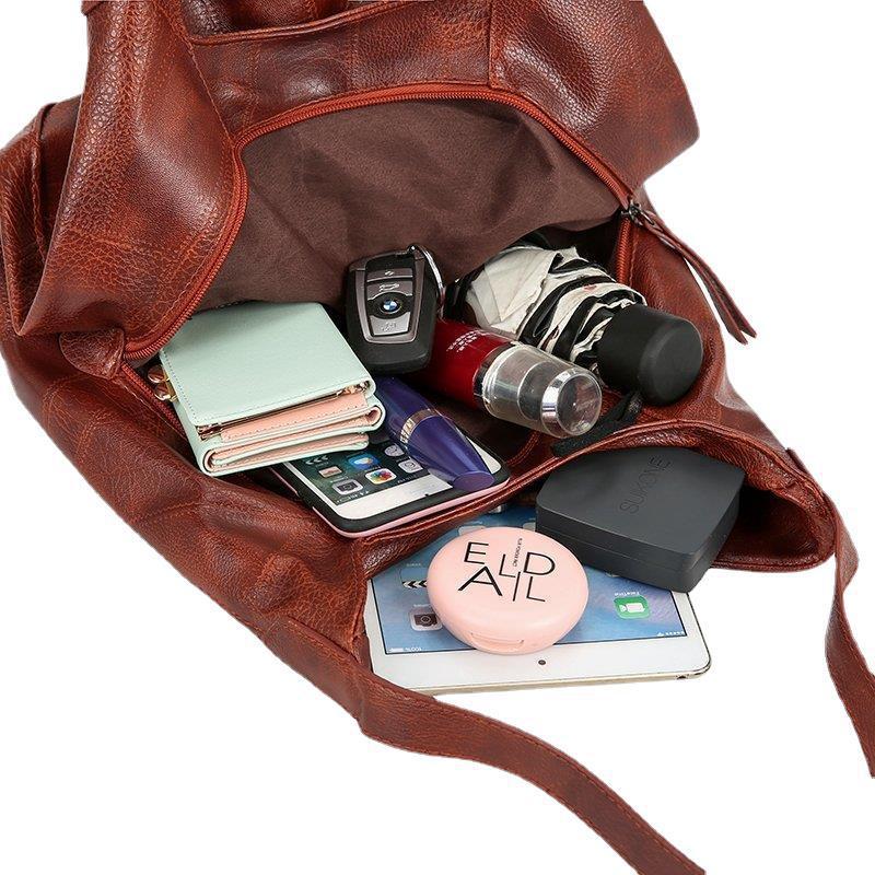 Women's Soft Leather Large Capacity Versatile Korean Crossbody Bags