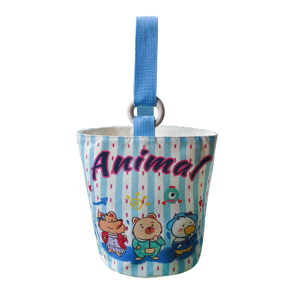 Cartoon Canvas Female Lunch Box Ethnic Handbags