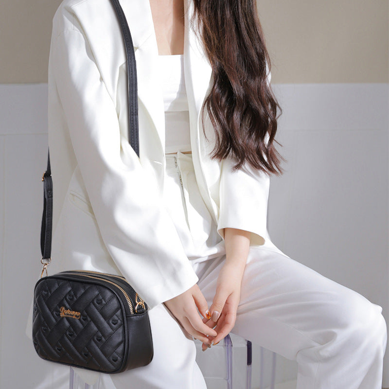 Versatile Women's Fashion Diamond Pocket Mobile Crossbody Bags