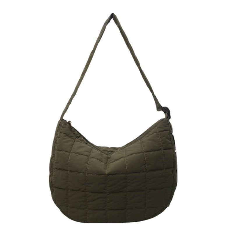 Women's Plaid Fashion Space Cotton Large Capacity Shoulder Bags