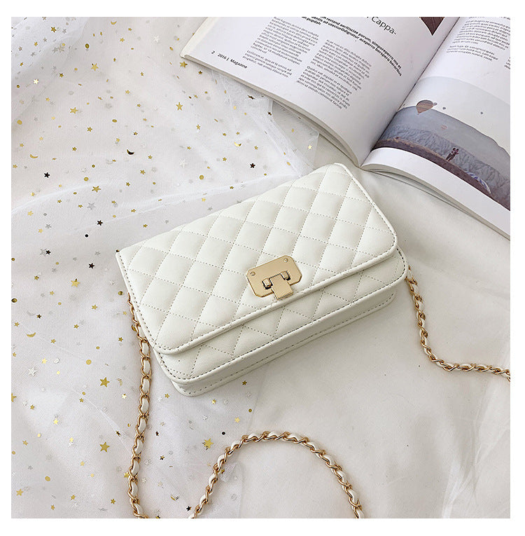 Women's Classic Chain Diamond Pattern Portable Fashion Shoulder Bags