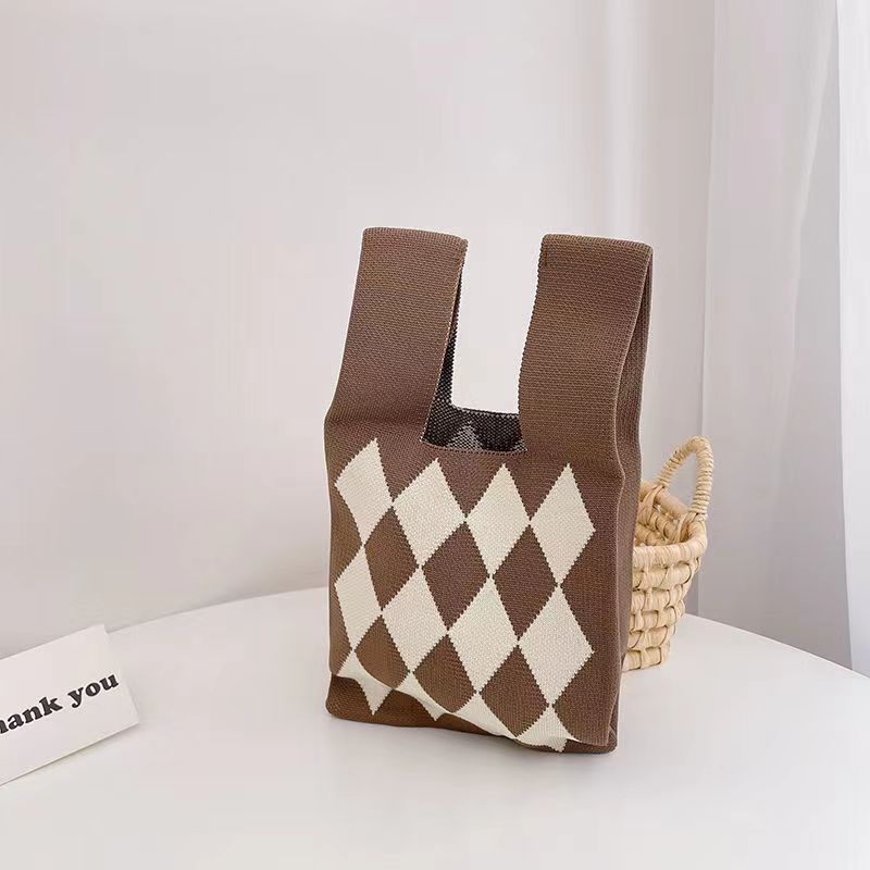 Women's Boat Festival Panda Knitted Wrist Handbags