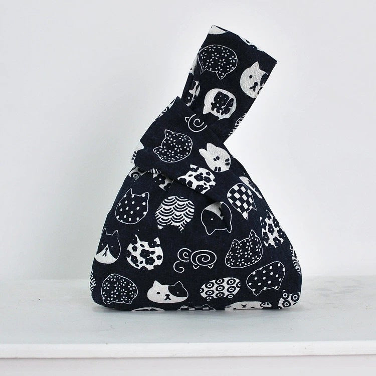 Classy Wrist Cotton Linen Fabric Fresh Handbags