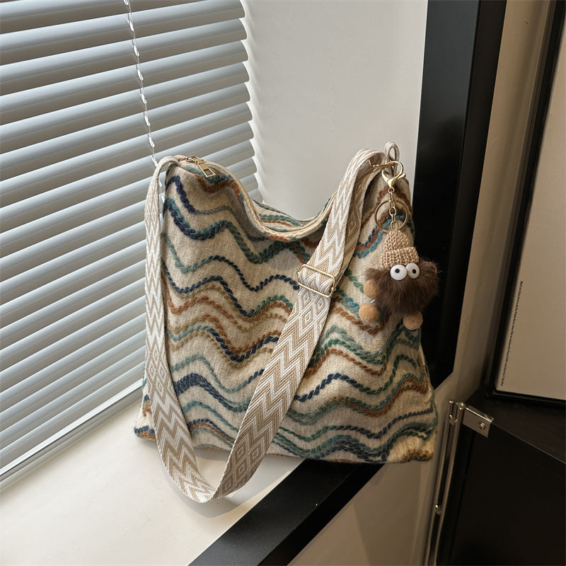 Women's Style Personalized Plaid Trendy Spring Large Capacity Shoulder Bags