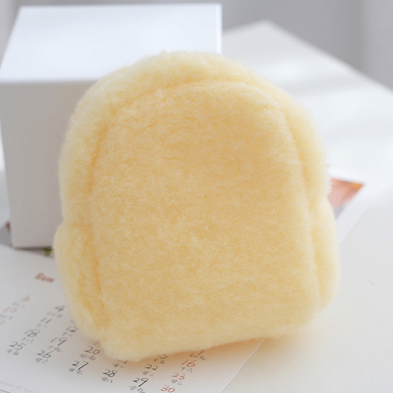 Glossy Solid Color Long Wool Cotton Filled Fresh Coin Purses