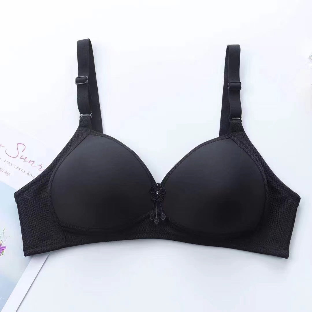 Cotton Boneless Soft Unchanged Thin Cup Glossy Everyday Bras