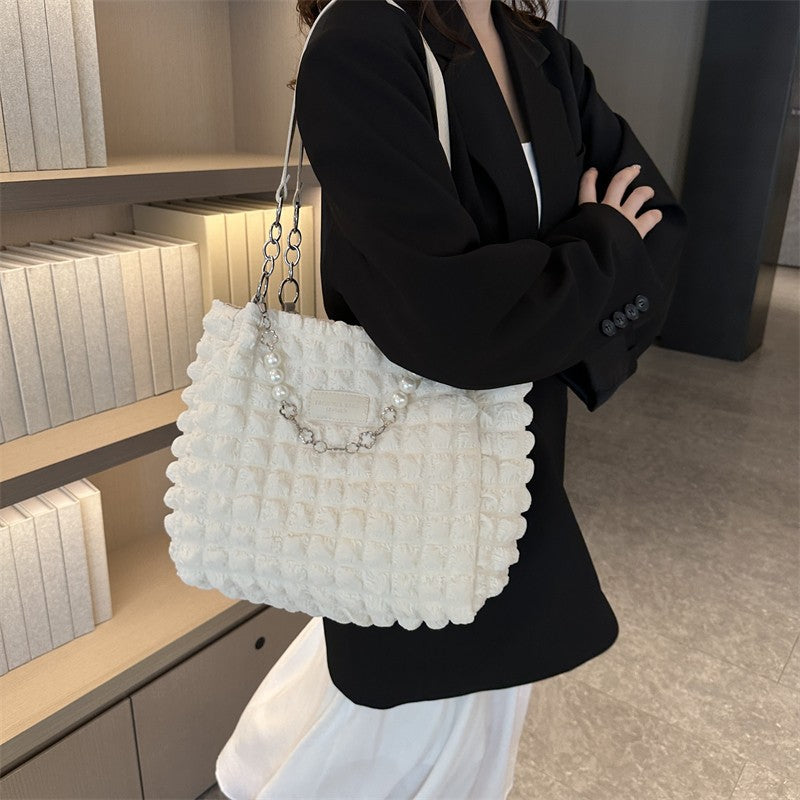 Women's Pleated Bubble Large Capacity Summer Western Shoulder Bags