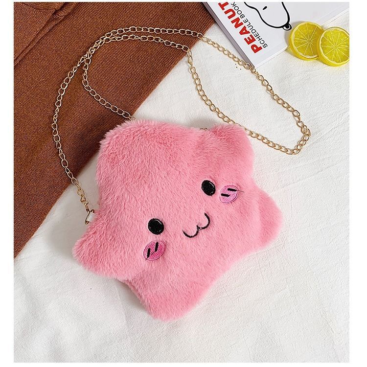 Cartoon Plush Chain Female Cute Hamster Crossbody Bags