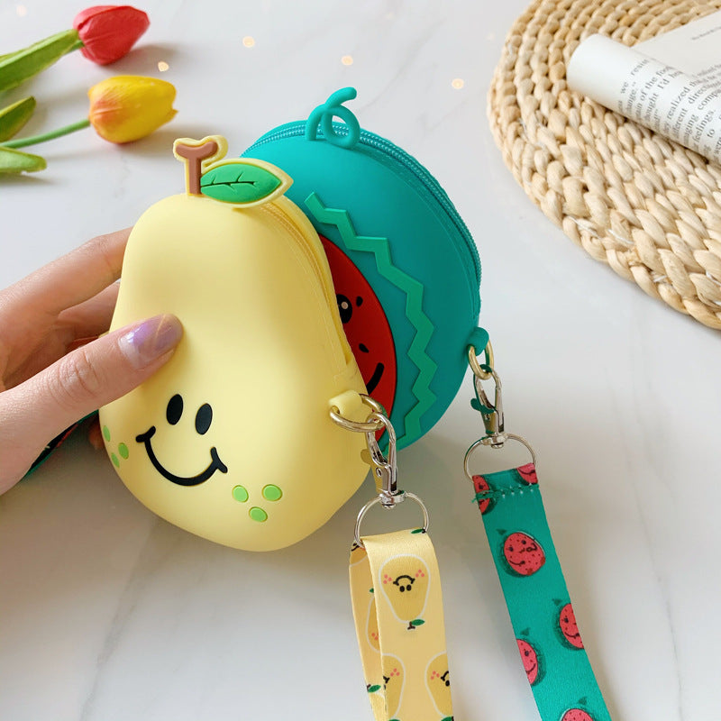 Casual Summer Fruit Strawberry Avocado Shape Coin Purses
