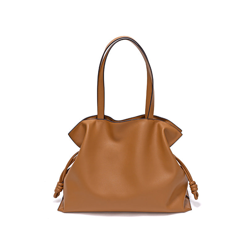 Women's Korean Style Fashion Cattlehide Leather Niche Shoulder Bags