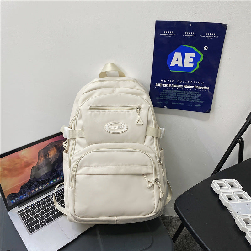Simple Female Preppy Trend Solid Color Backpacks
