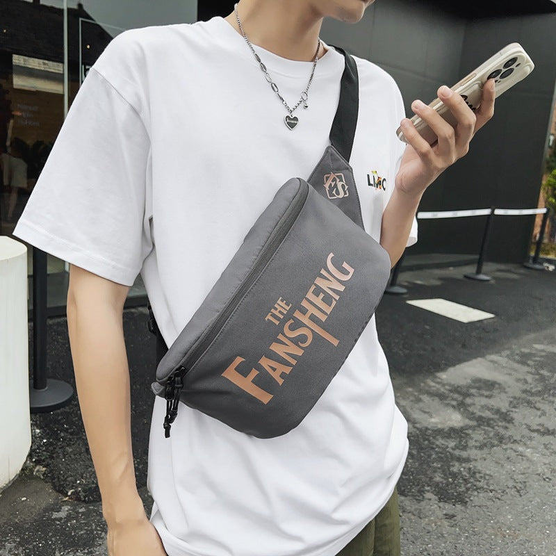 New Trendy Laser Printed Simple Unisex Men's Chest Bags
