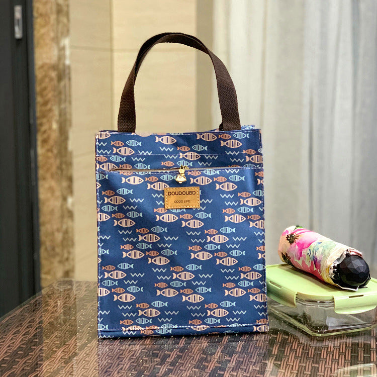 Korean Style Waterproof Lunch Box Commuter Make-up File Handbags