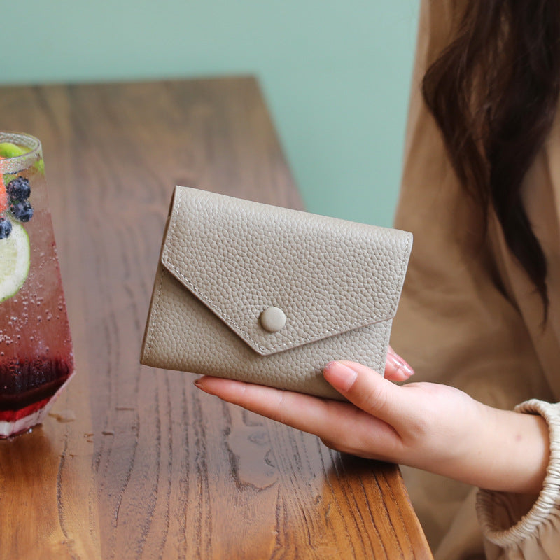 Women's Genuine Leather One-piece Advanced Sense Ladies Wallets