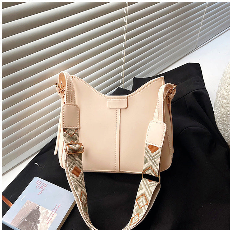 Women's Korean Style Affordable Luxury Fashion Retro Simple Solid Color Women's Shoulder Bag
