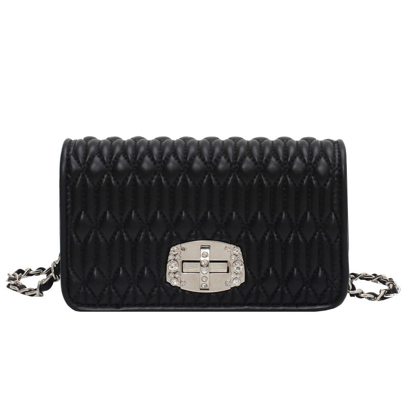 Women's Korean Style Pleated Chain Embroidery Thread Bags