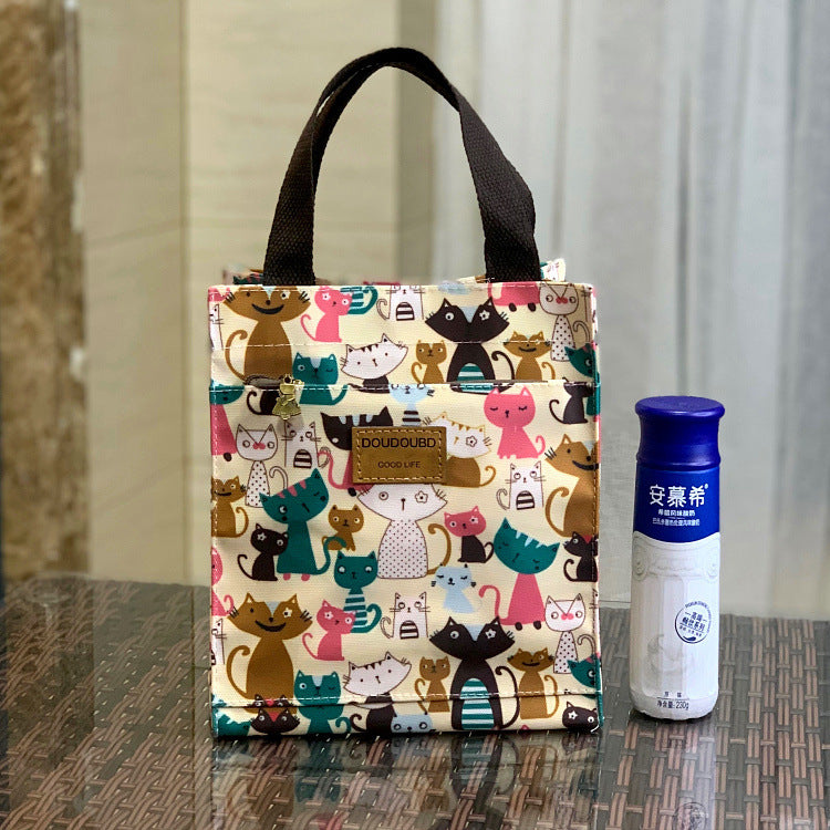 Korean Style Waterproof Lunch Box Commuter Make-up File Handbags