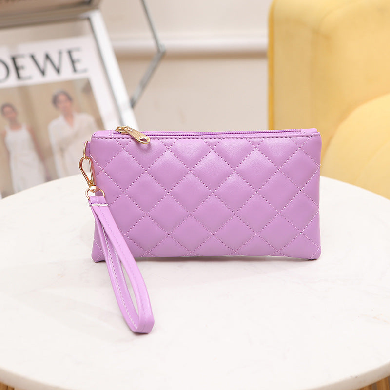 Clutch Solid Color Diamond Embroidery Thread Purses