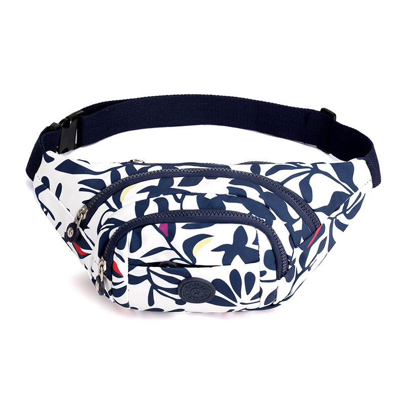 Female Fashion Printed Nylon Fabric Mobile Crossbody Bags