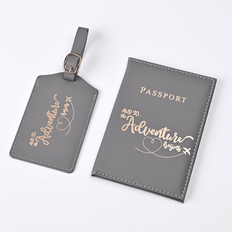 Brave Adventure Bronzing Passport Cover Ticket Luggage