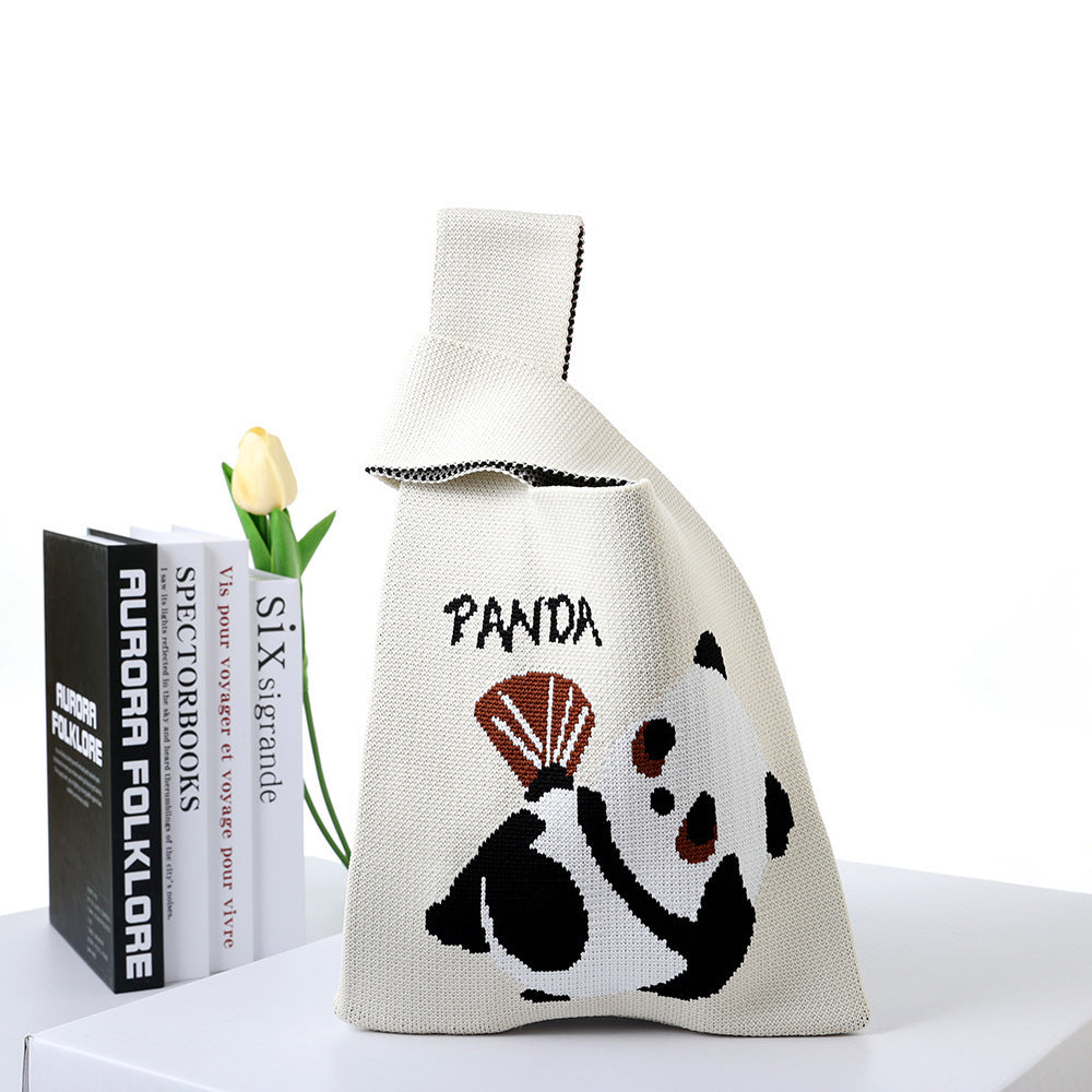 Back Panda Large Versatile Capacity Quarte Handbags