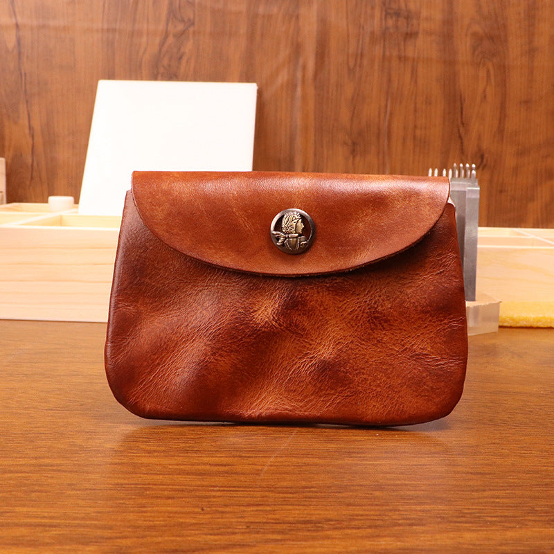 Women's & Men's & First Layer Cowhide Distressed Retro Large Card Holder