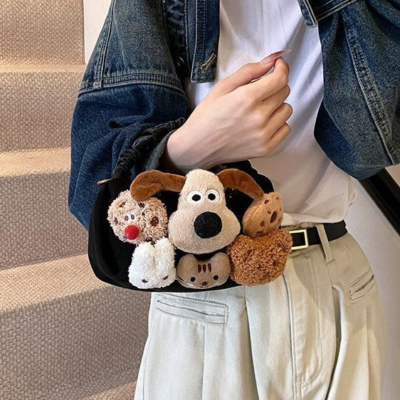 Women's Cute Fashion Doll Commuter Trendy Shoulder Bags