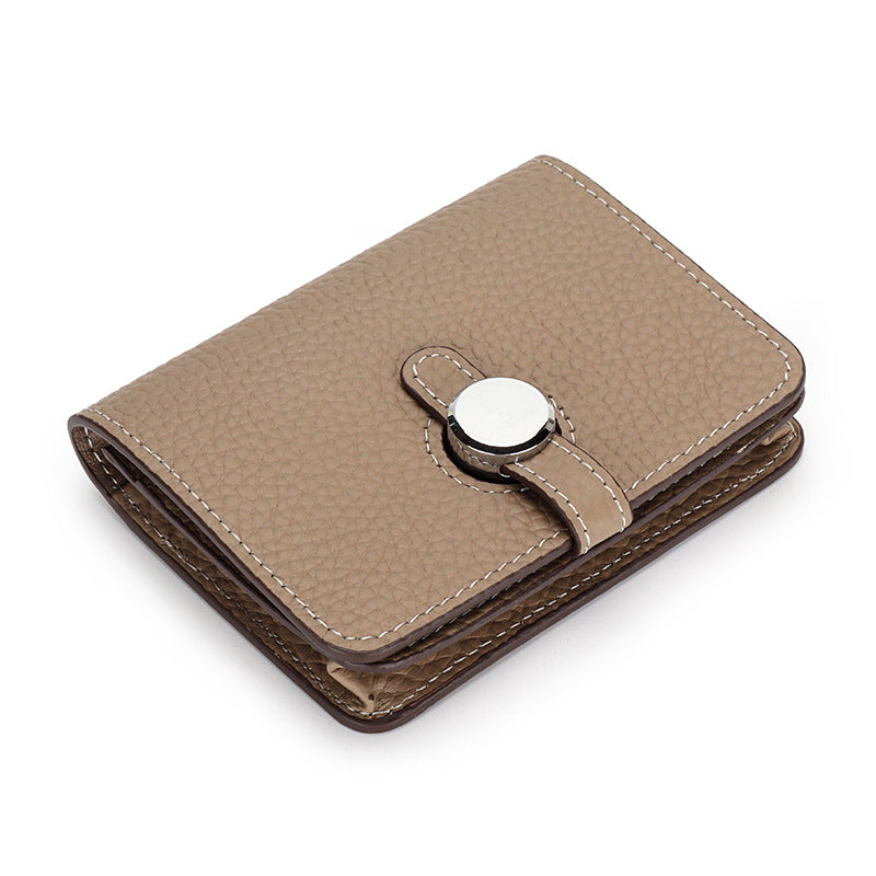 Women's Leather Short Fashion First Layer Cowhide Purses