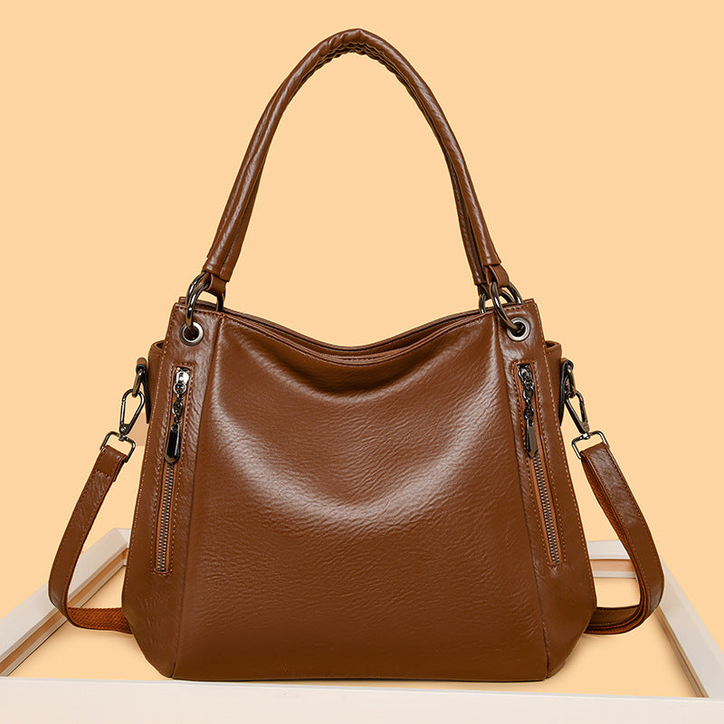 Women's Genuine Leather Soft Idle Style Large Capacity Bags