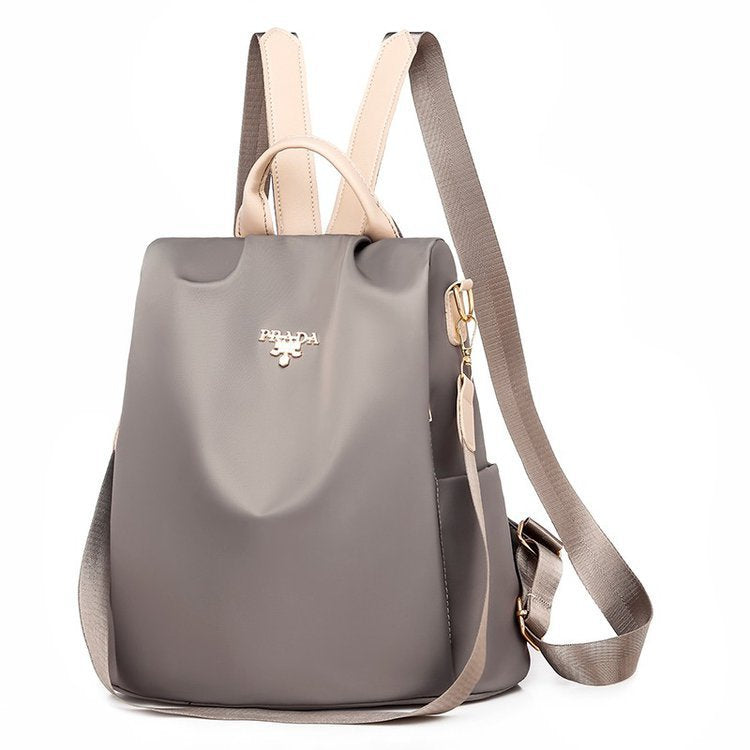 Women's Simple Waterproof Large Capacity Nylon Backpacks