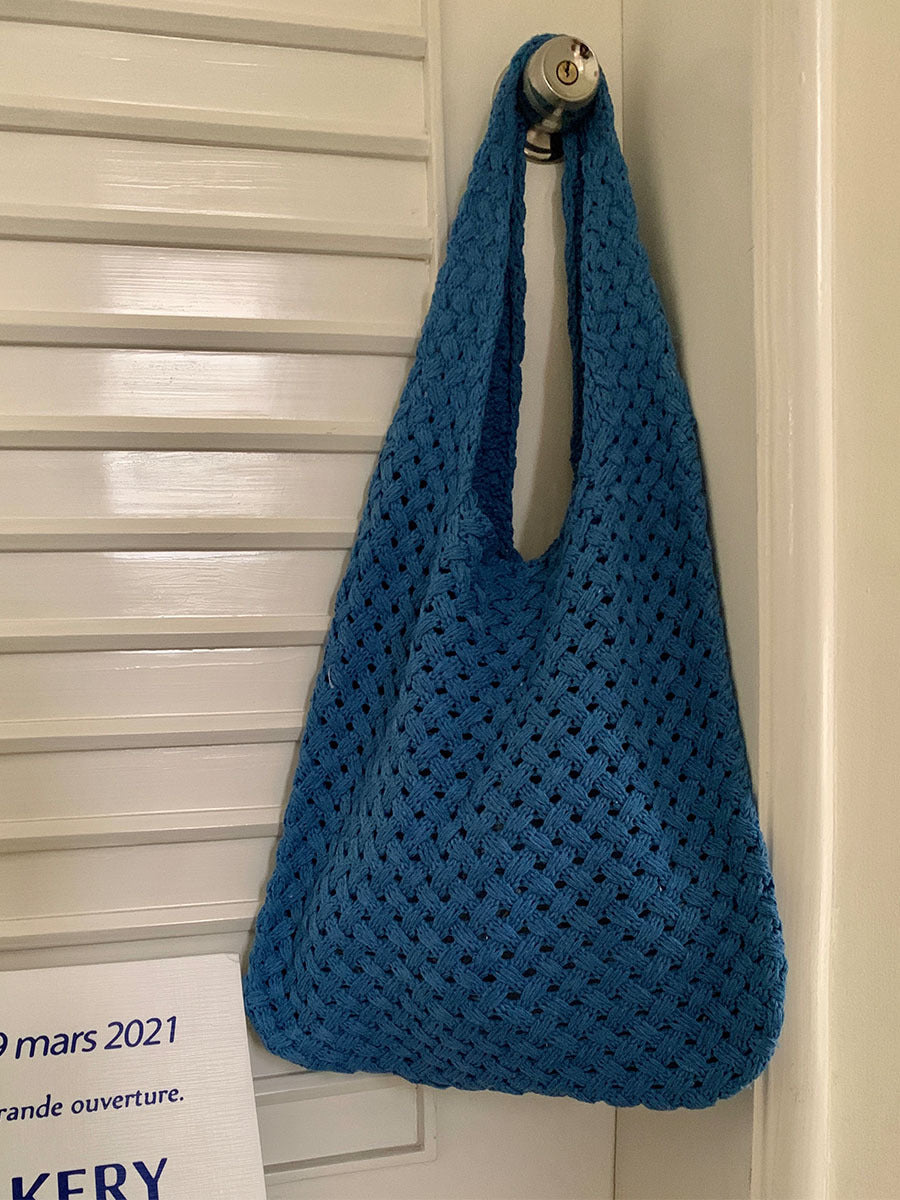 Women's Knitted Hand-woven Vintage Wool Shopping Shoulder Bags