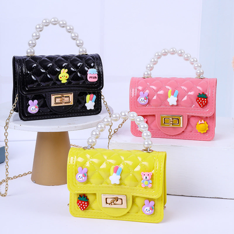 Beautiful Handmade Patch Mini Pearl Gel Handbags