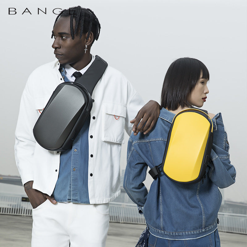 Charming Men's Hard Shell Waterproof Trendy Shoulder Bags