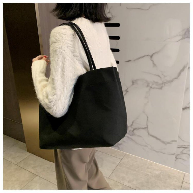 Women's Korean Style Large Capacity Idle Hand Shopping About Artistic Shoulder Bags
