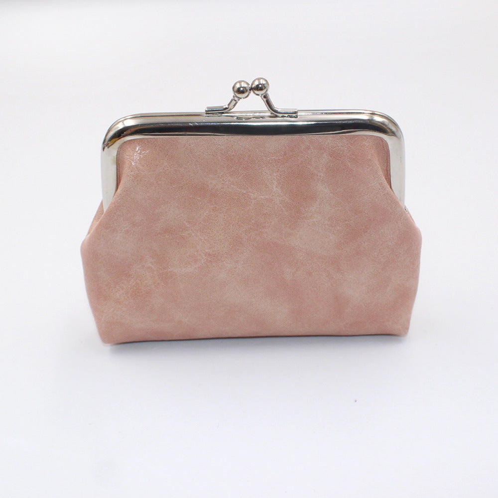 Women's Wax Leather Inch Short Clutch Bags