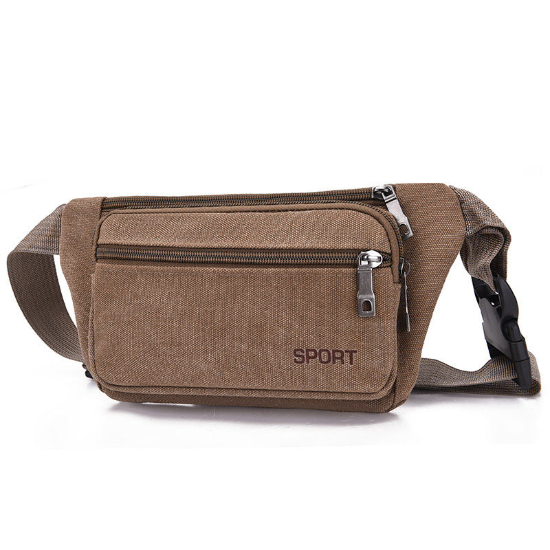 Women's & Men's & Canvas Large Capacity Business Checkout Men's Waist Packs