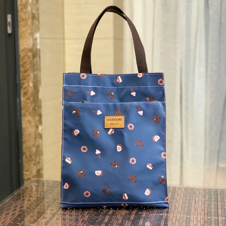 Korean Style Waterproof Lunch Box Commuter Make-up File Handbags