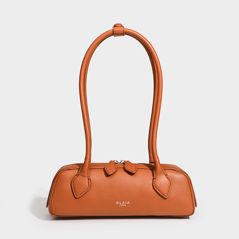 Women's Retro Fashionable Genuine Leather Sausage Dog Shoulder Bags