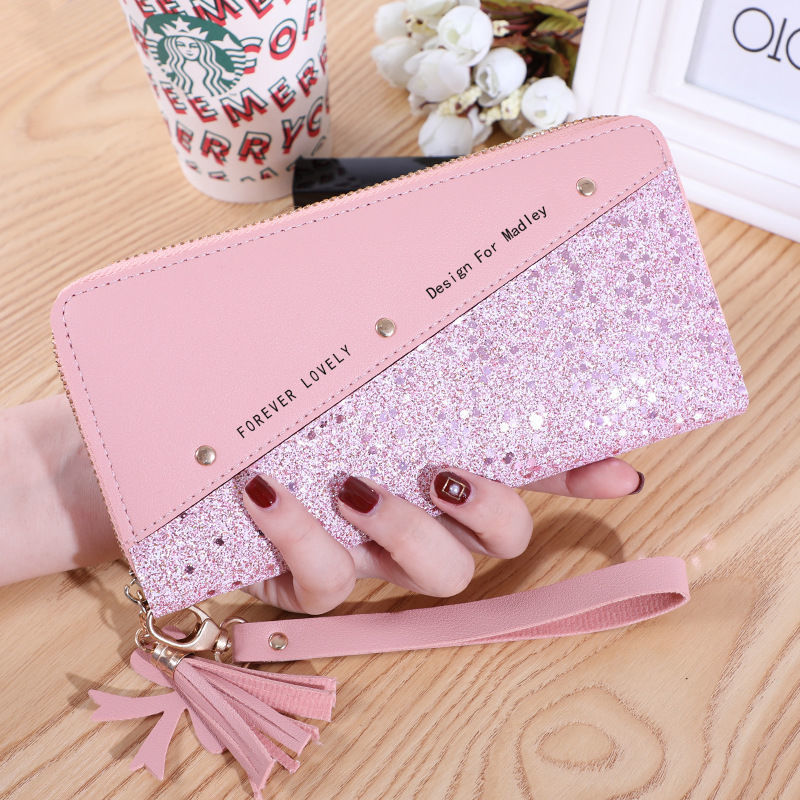 Women's Korean Stitching Contrast Color Tassel Wild Bags