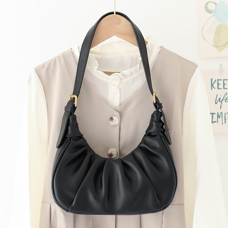 Women's Simple Pleated Cloud Western Leisure Fashion Crossbody Bags