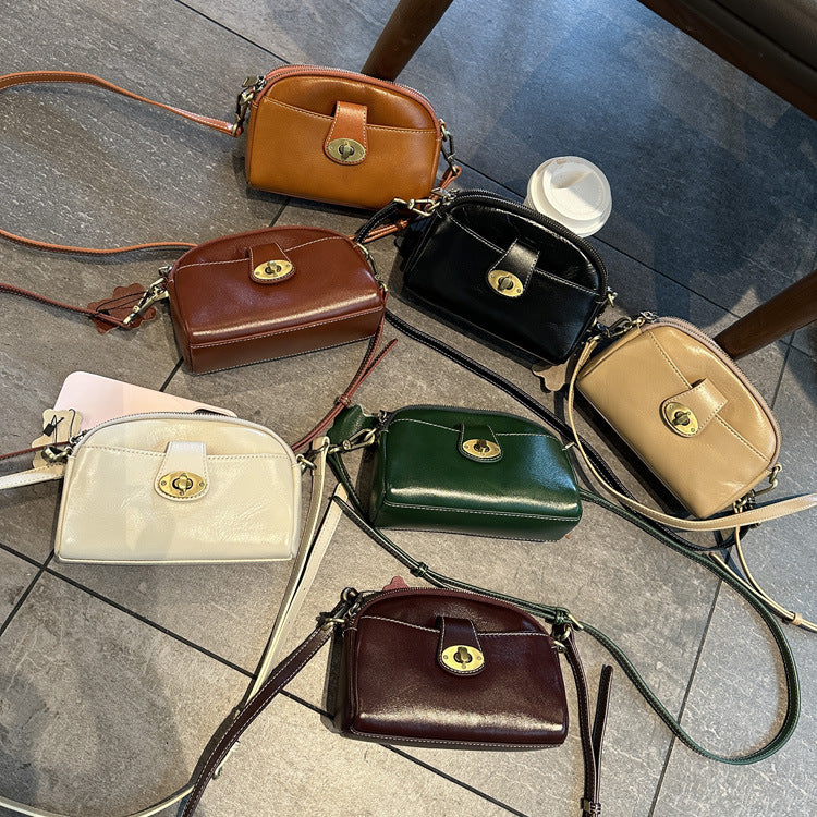 Women's Mother's Genuine Leather Mobile Mini Popular Shoulder Bags