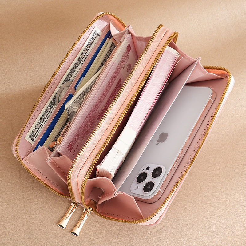 Charming Long Double Layer Zipper Fashion Ladies Wallets