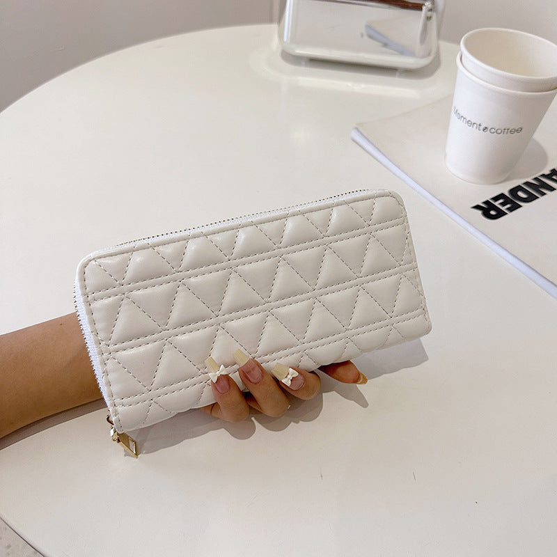 Long Classic Style Rhombus Mobile Large Ladies Wallets