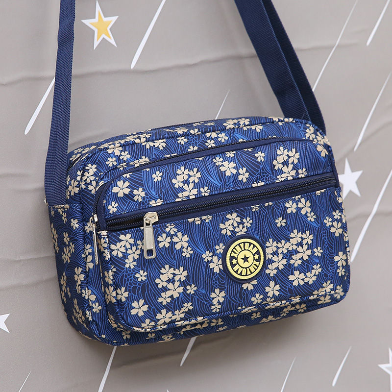 Women's Oxford Cloth Mother Flower Canvas Stall Crossbody Bags