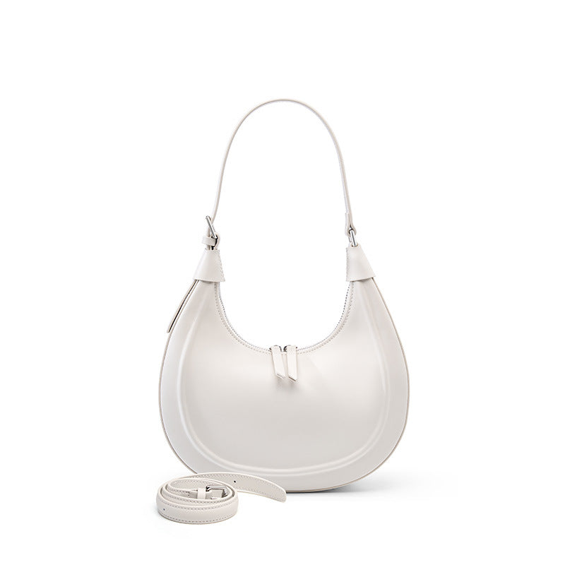 High-grade Cowhide Hobos Fashion Crescent Underarm Shoulder Bags