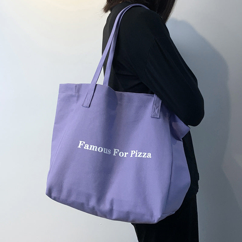 Women's & Men's Letters Canvas And Summer College Class Leisure Tote Bags