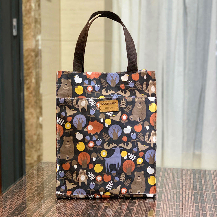 Korean Style Waterproof Lunch Box Commuter Make-up File Handbags