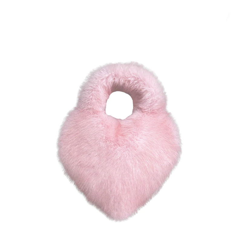Sweet Cool Fairy Pink Heart Portable Hot Imitation Handbags