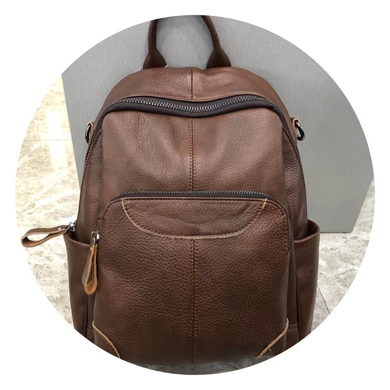 Women's Genuine Leather Fashion Retro Cowhide Backpacks